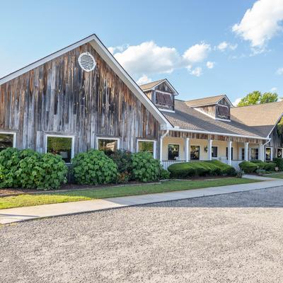 Exterior, front side of the venue and driveway
