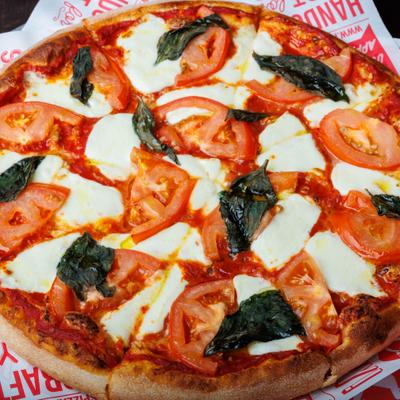 Margherita pizza, close-up.