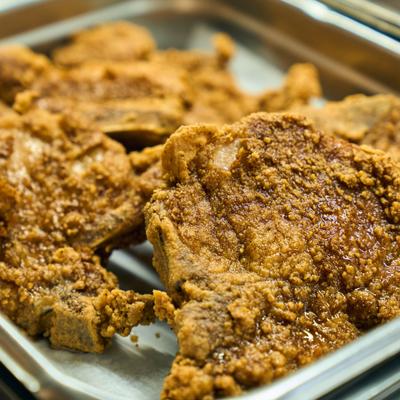 2pc Fried Chicken Dark Meat Only.