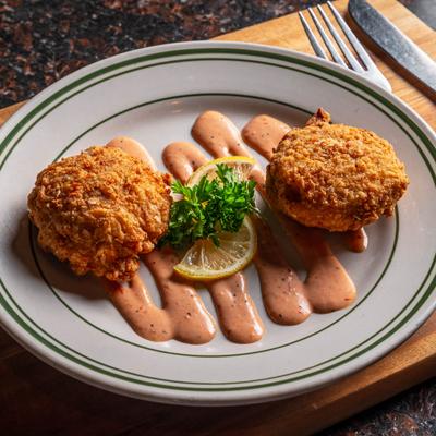 A serving of crab cakes