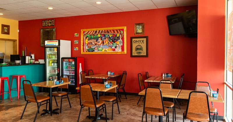 Interior, bar and seating area