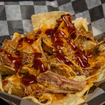 Loaded Nachos BBQ, served.