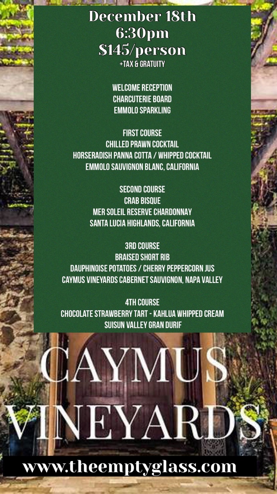 Caymus Wine Dinner - SOLD OUT event photo
