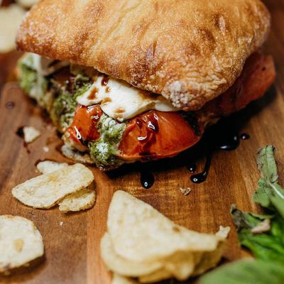 Chicken pesto sandwich.