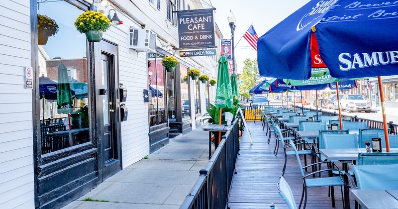 Outdoor patio seating