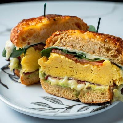 The breakfast sandwich.