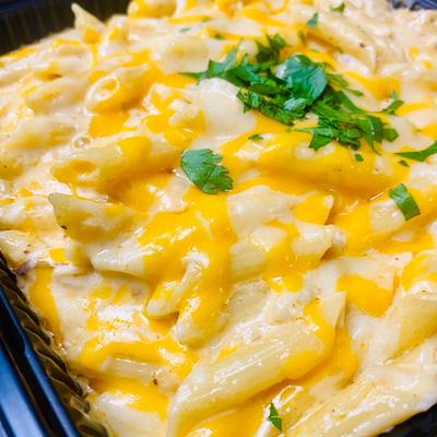 Crab mac and cheese.