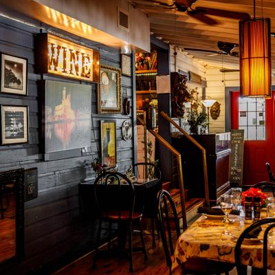 The restaurant's interior.