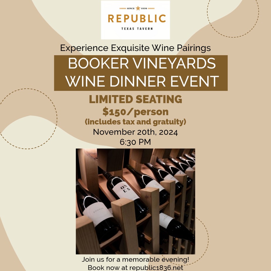 Booker Vineyard Dinner event photo