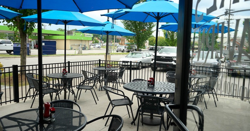 Exterior, patio, seating space
