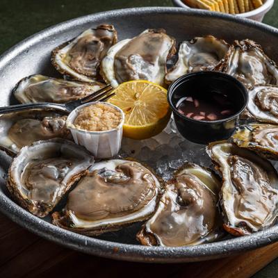 Raw oysters