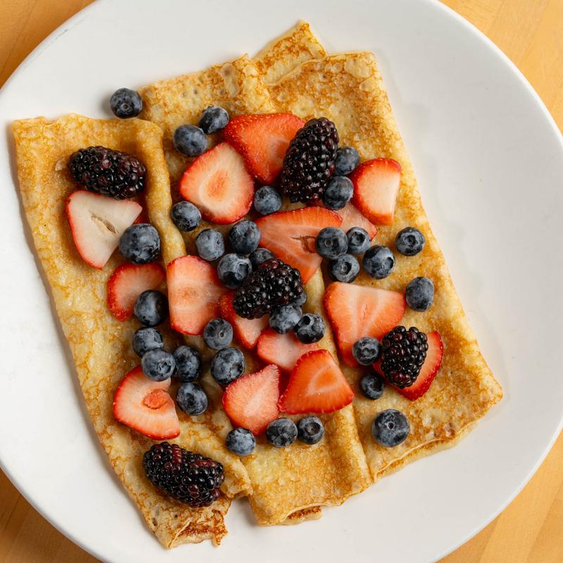 menu item 6 of 16, Fresh Strawberry Crepes