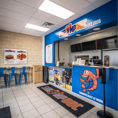 The cash register counter.