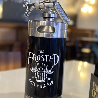 Nitro Cold Brew Keg with the company's trademark on it.