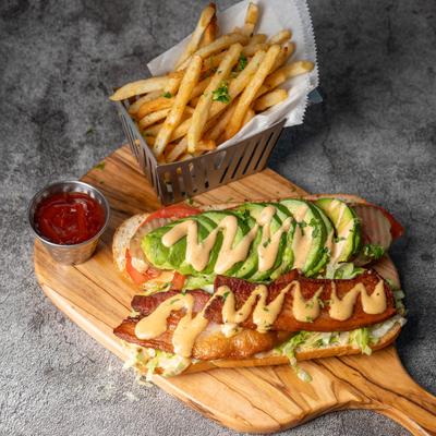 Southwest BLT and fries.