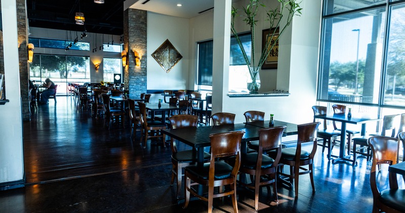 Interior, wide view, dining area