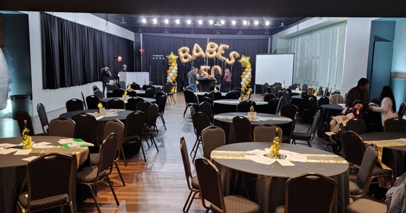 Interior space, seating area