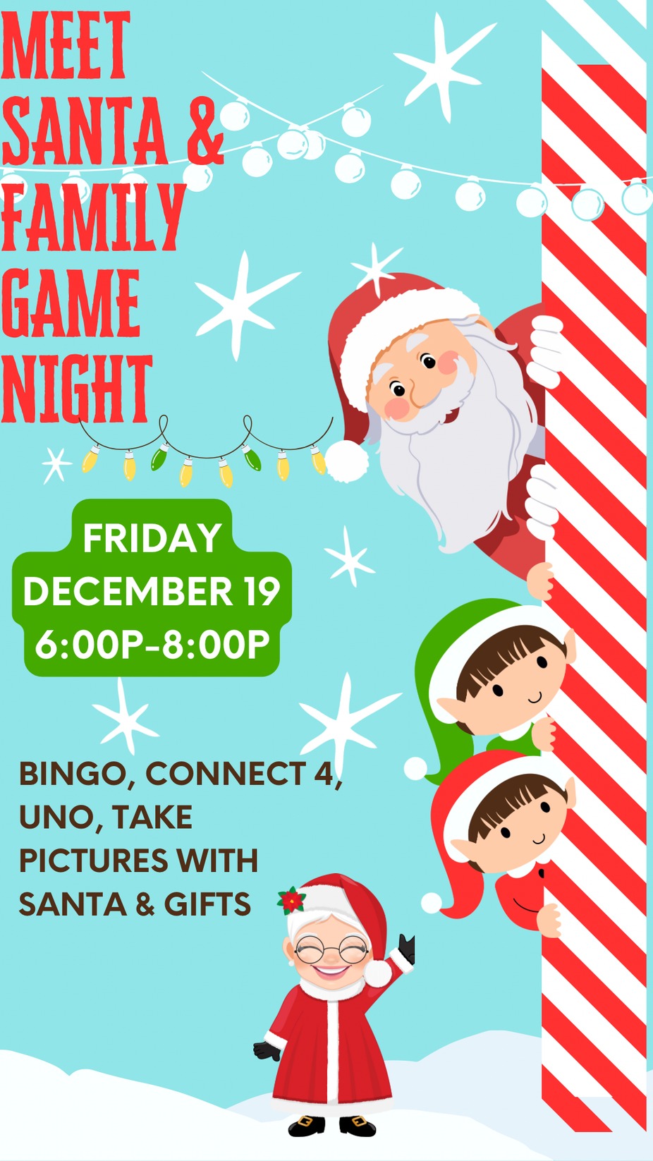Meet Santa & Family Game Night event photo