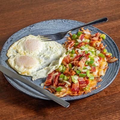 Loaded Hash Browns.