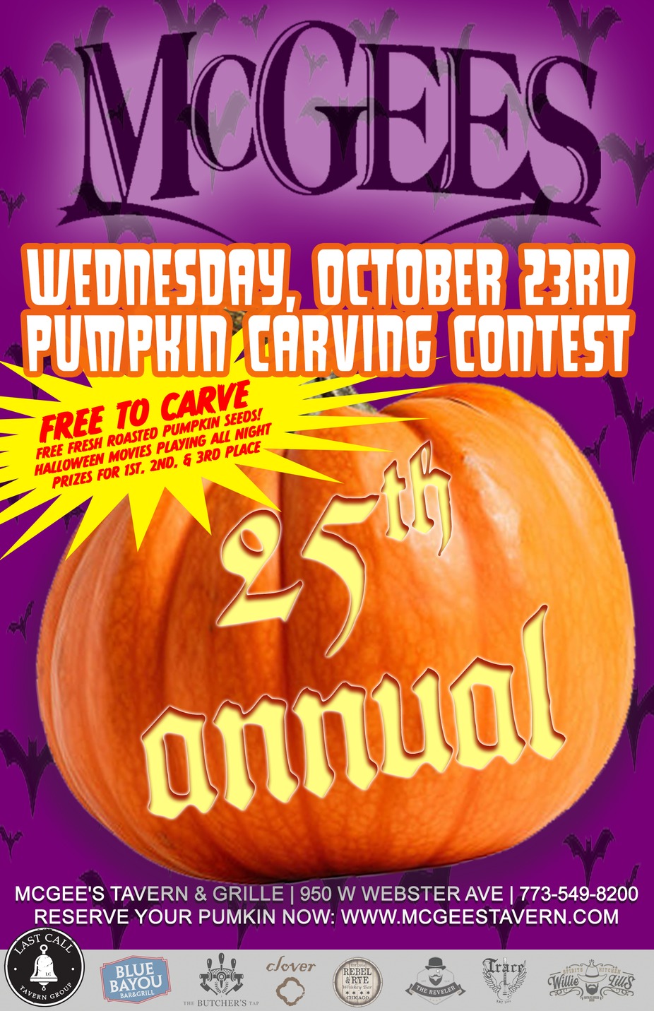 McGee's 25th Annual Pumpkin Carving & Contest event photo