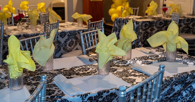 Closeup view of a table