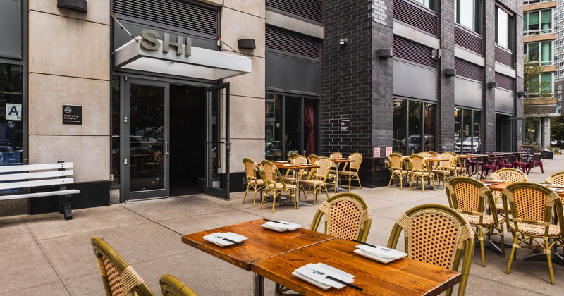 Exterior, tables and chairs