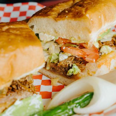 Torta Birria, served.