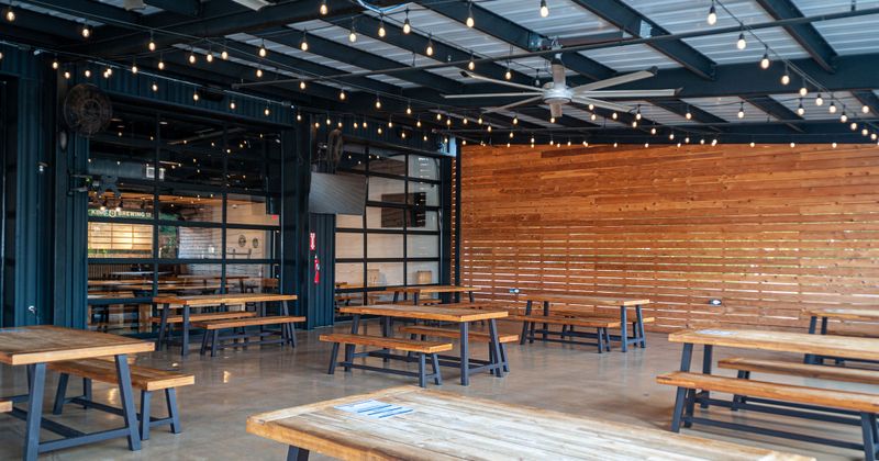 Exterior, covered patio area