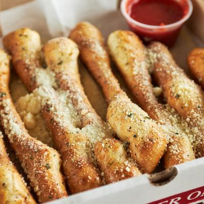 Breadsticks with marinara.
