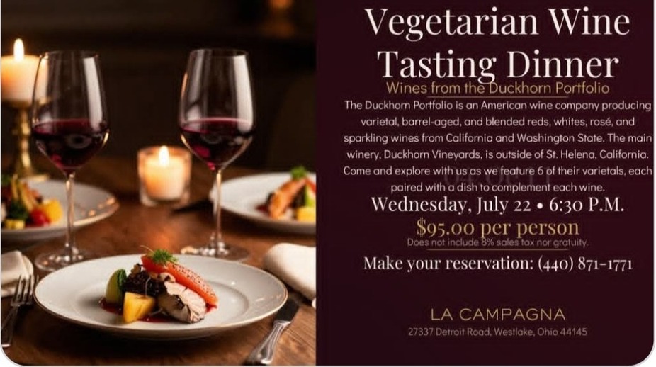Vegetarian Wine Tasting Dinner event photo