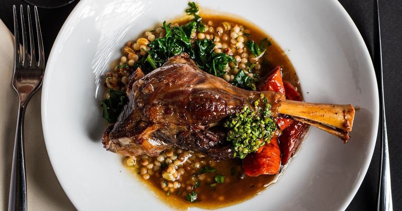 Interior, dining tables with table items