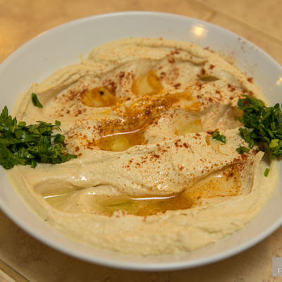 White dip for nachos,closeup