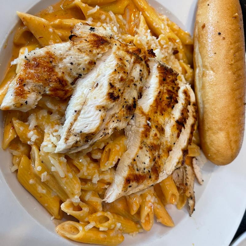 Creamy Chipotle Chicken Alfredo Penne Pasta photo