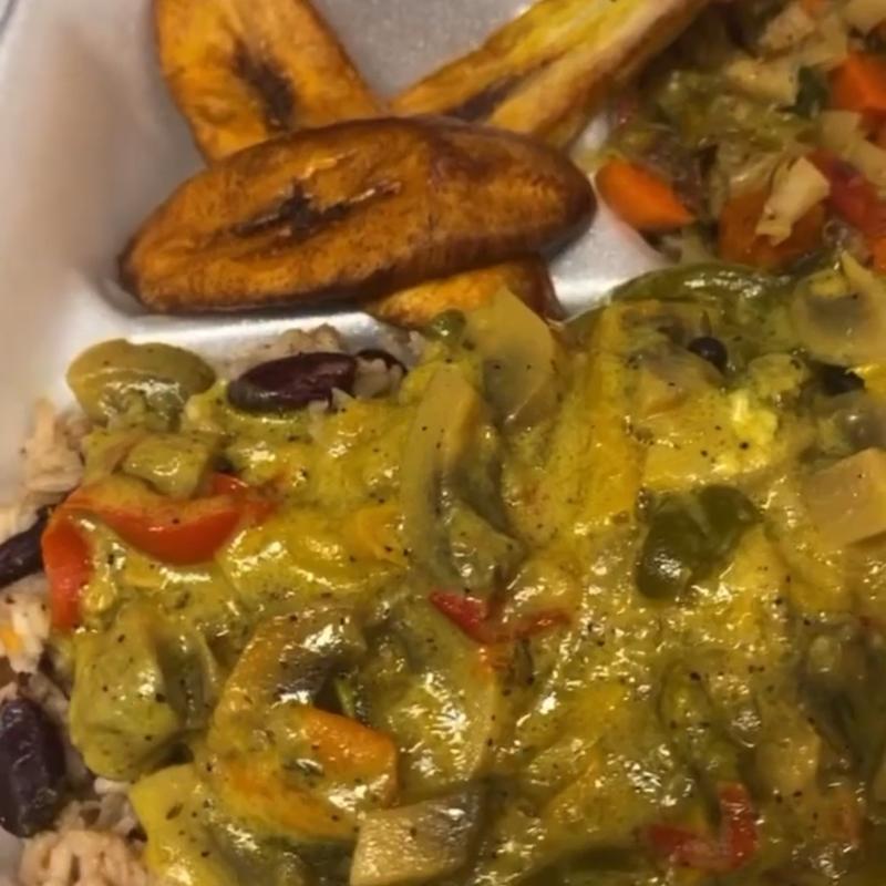 Coconut Curry Mushrooms - with 3 sides of your choice photo