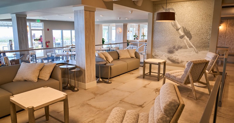 Interior, cozy seating area