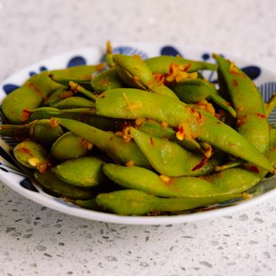 Spicy edamame.