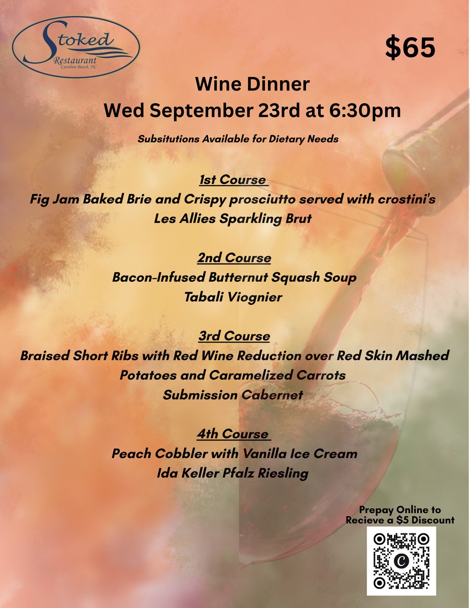 Wine Dinner Sept 23 event photo