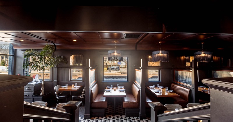 Interior, booths and dining tables