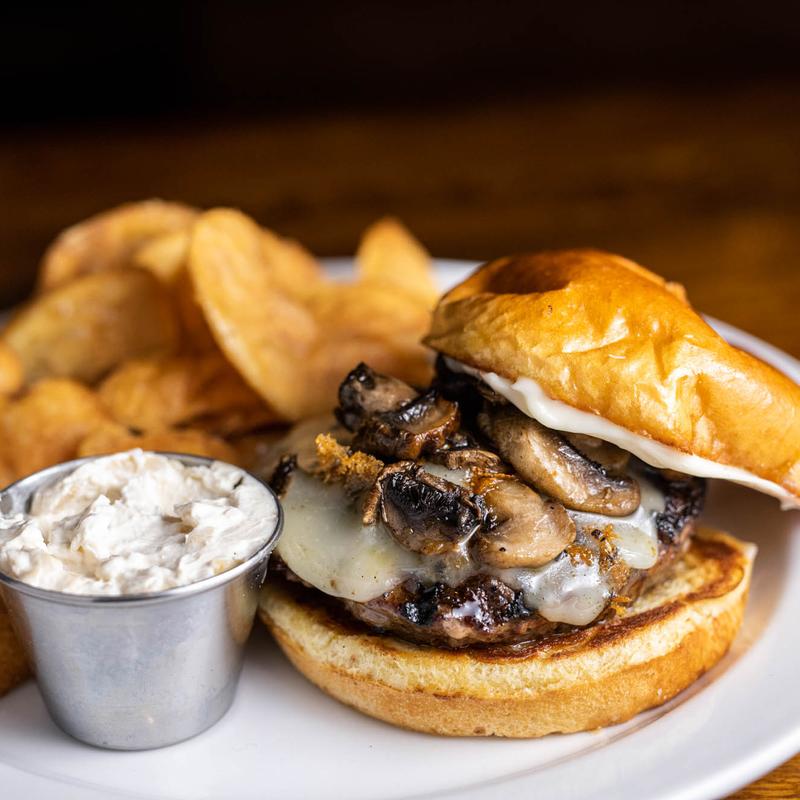 Mushroom and Swiss photo