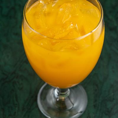 Refreshing mango juice.