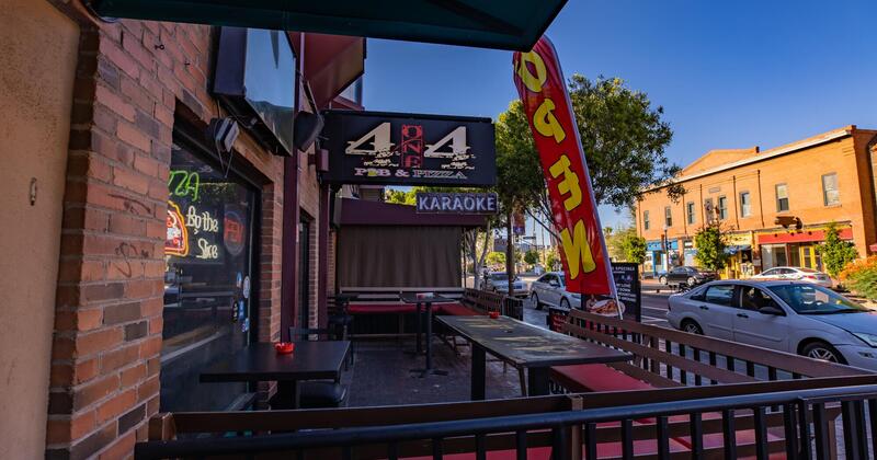 Restaurant exterior, tables outside
