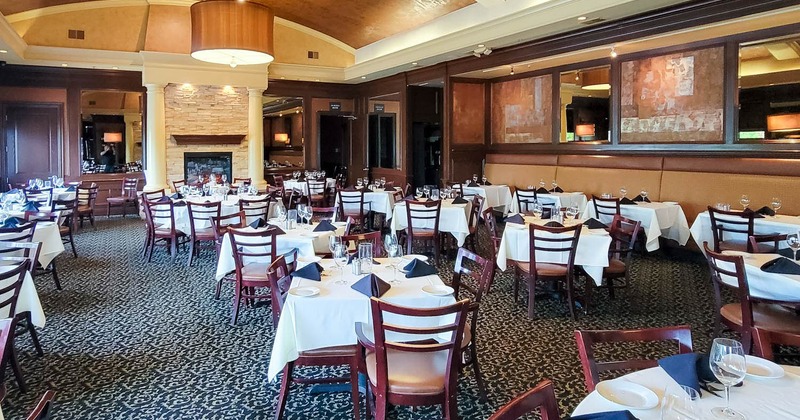 Interior, tables ready for guests