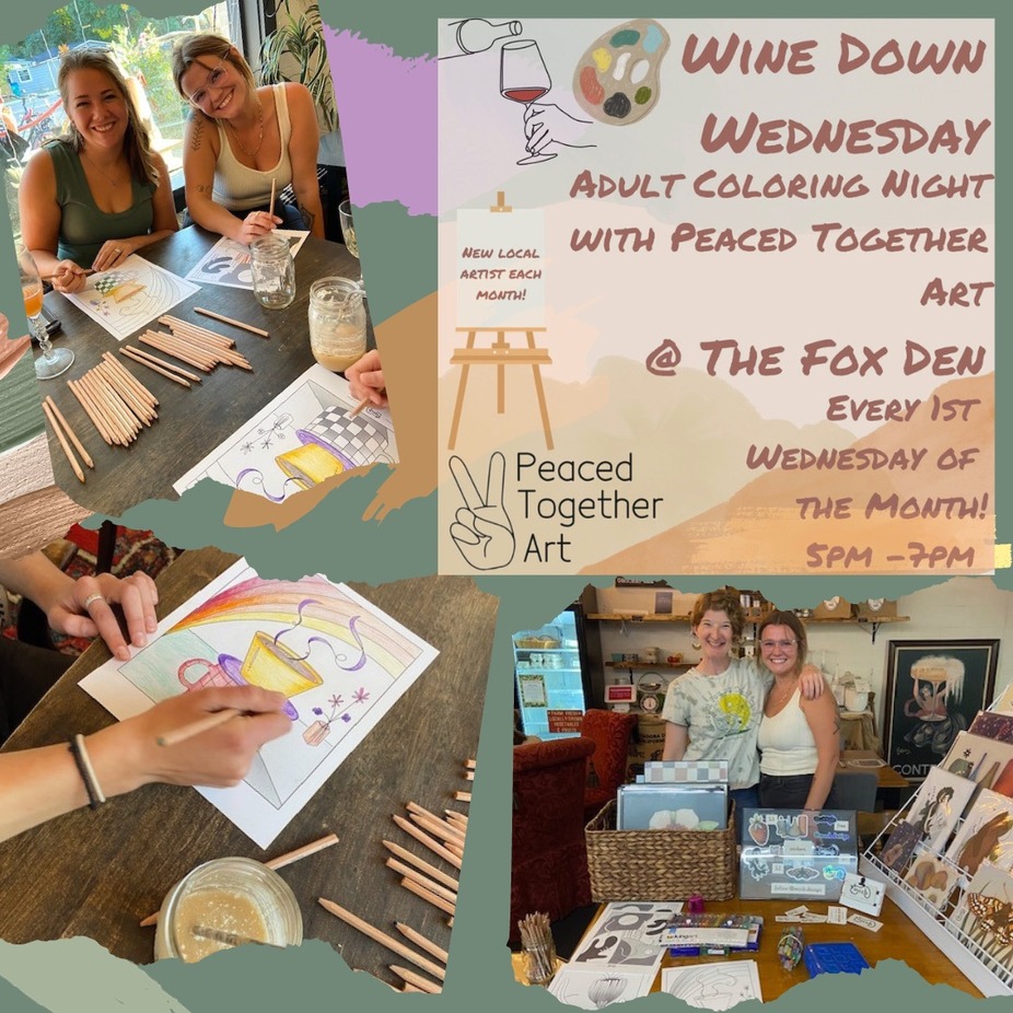 Adult Coloring Night with Peaced Together Art event photo