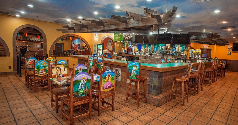 Colorful dining area