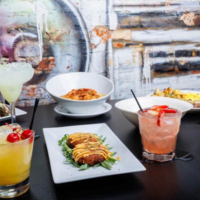 Various meals and drinks.