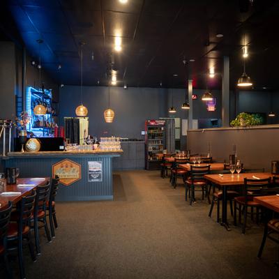 Interior, seating area.