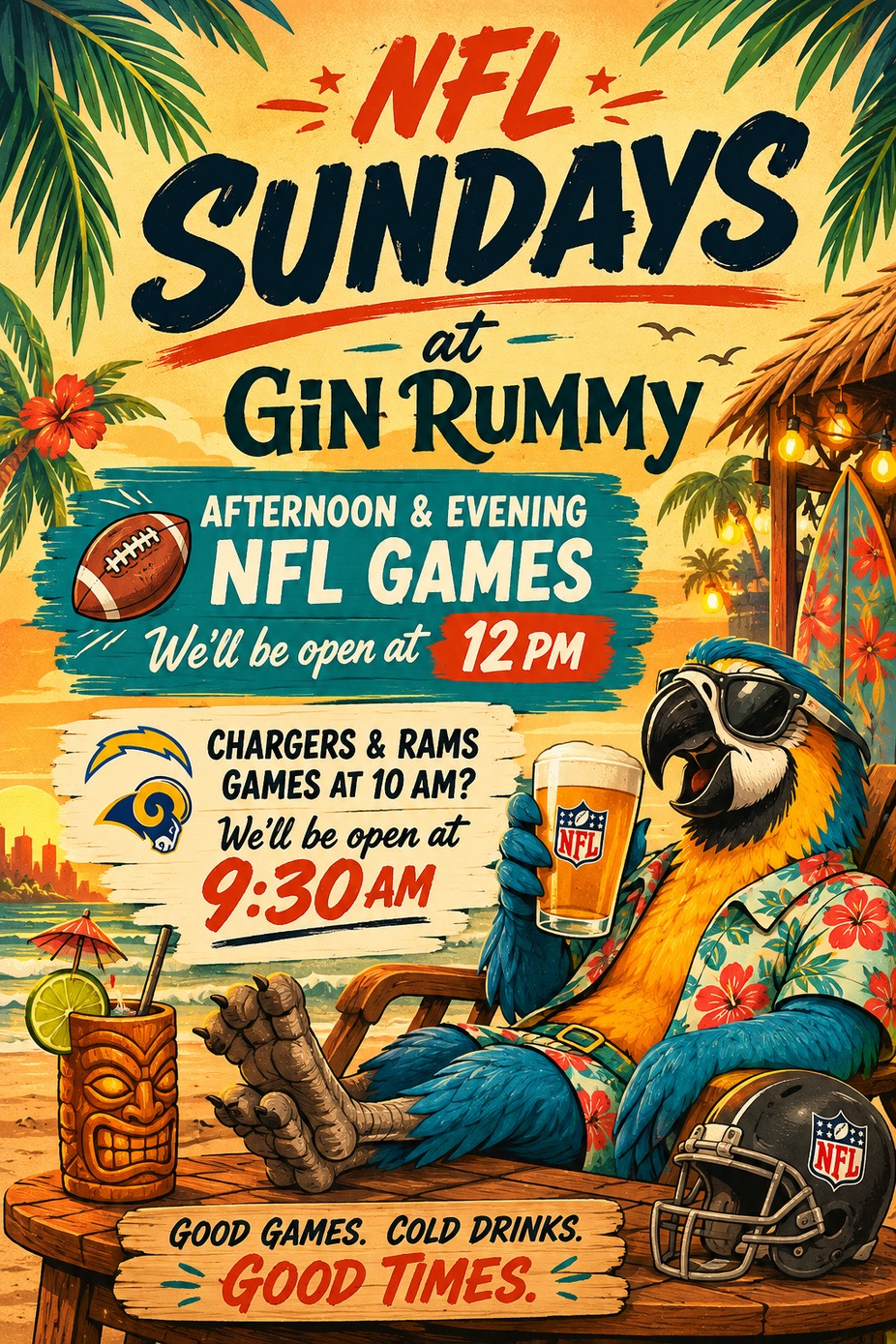 NFL Sundays at Gin Rummy!! event photo