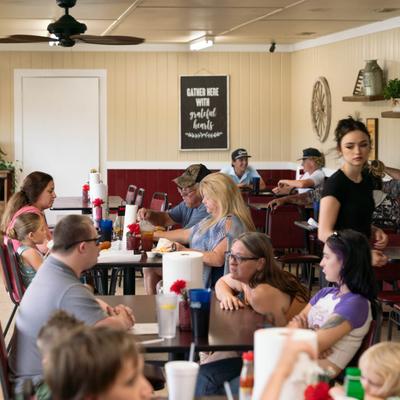 Guests at the restaurant.