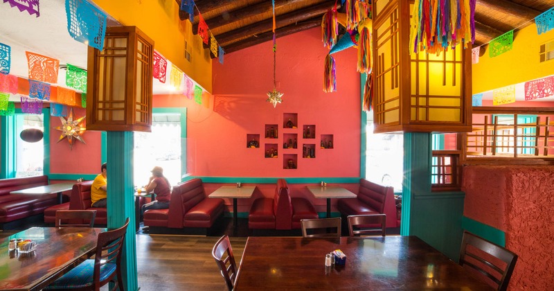 Interior, table with guests