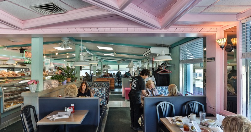Interior, dining area with booths